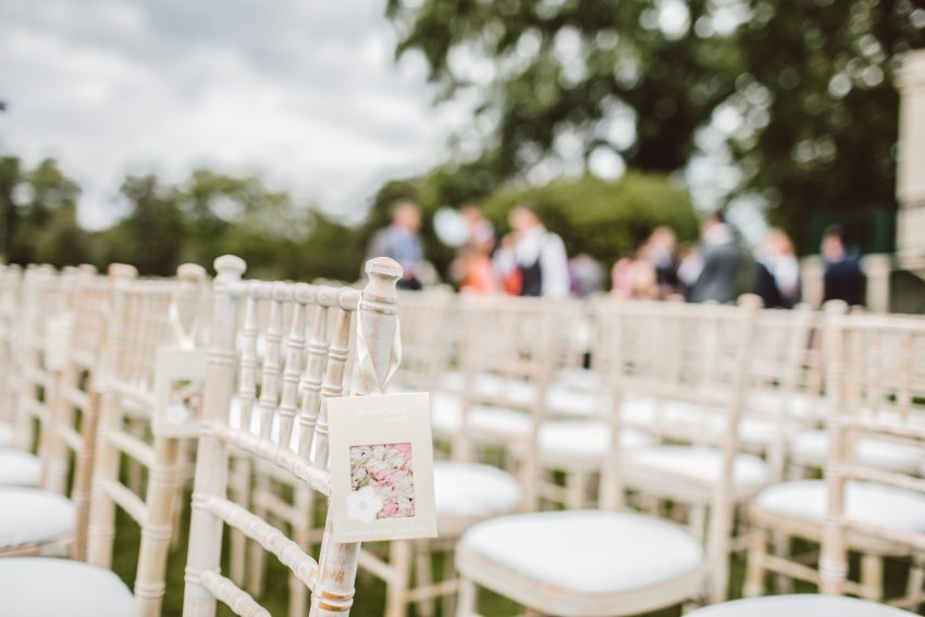 Chairs for wedding guests